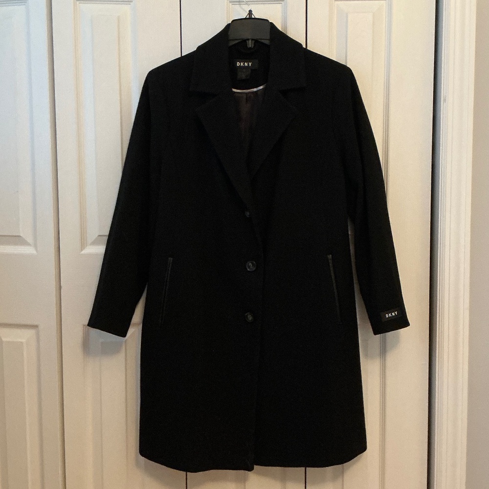 DKNY Womens Wool Coat